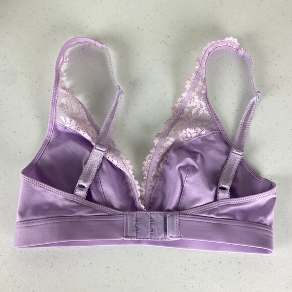 Embrace Lace Wire Free Bralette Band Size 34 Purple - Picture 2 of 6